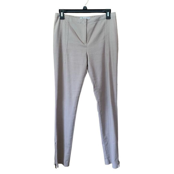 T by Alexander Wang Slim Stretch Pants with Ankle‎ Zipper Beige Tan Size S - Picture 1 of 12